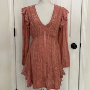 Free People Blush long sleeve size Medium dress
